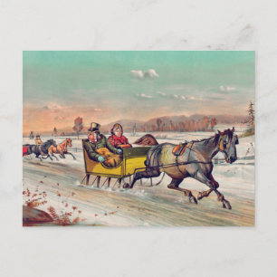 Antike Winterpostkarte Postkarte