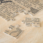 Antike Wörterbuch-Seite mit Puzzle (Seite)