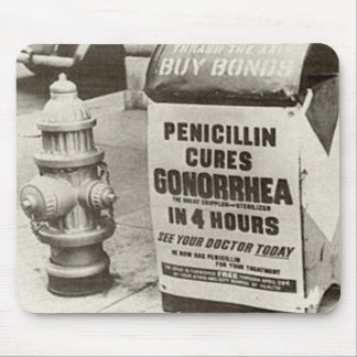 Antike WW2 Penicillin Gonorrhoe-Werbung Mousepad