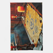 Antike Zauber auf einem Mystischen Scroll Geschirrtuch (Vertikal)