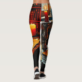 Antike Zauber auf einem Mystischen Scroll Leggings (Rückseite)