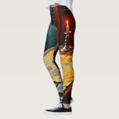 Antike Zauber auf einem Mystischen Scroll Leggings (Links)