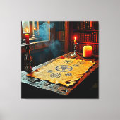 Antike Zauber auf einem Mystischen Scroll Leinwanddruck (Vorderseite)