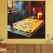 Antike Zauber auf einem Mystischen Scroll Leinwanddruck (Insitu (Wohnzimmer))