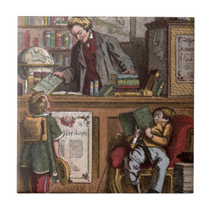 Antike Zeichnung: Der Antiquariat Fliese