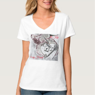 Antike Zeichnung "Der Schlüssel zu meinem Herzen" T-Shirt