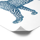Antike Zeichnung eines Leoparden Poster (Ecke)