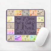 Antike Zeichnungen Gezeichnet Skizzenmalerei Mousepad (Mit Mouse)