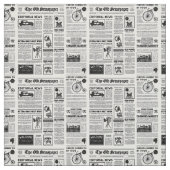 Antike Zeitung 1920 Flapper Vintag Schwarz-weiß Stoff (Muster)