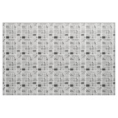 Antike Zeitung 1920 Flapper Vintag Schwarz-weiß Stoff (Fat Quarter (45,7 x 55,9 cm))
