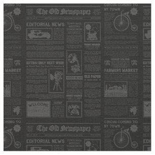 antike Zeitung Flapper Schwarz vintage 1920er Stoff