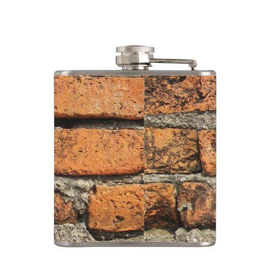 Antike Ziegelmauer Flachmann (Rückseite)