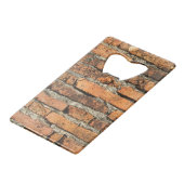 Antike Ziegelmauer Geldkarten Flaschenöffner (Vorderseite Schrägansicht)