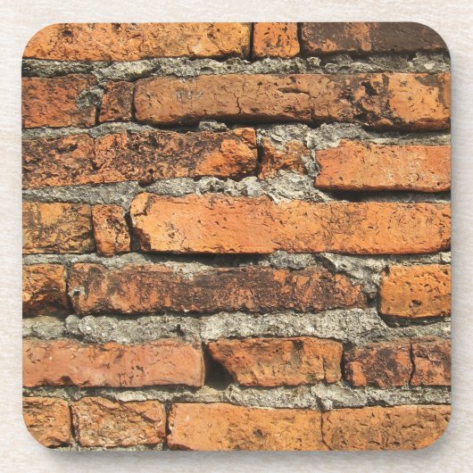 Antike Ziegelmauer Getränkeuntersetzer (Vorderseite)