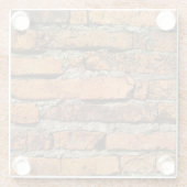 Antike Ziegelmauer Glasuntersetzer (Rückseite)