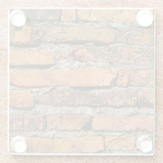 Antike Ziegelmauer Glasuntersetzer (Rückseite)