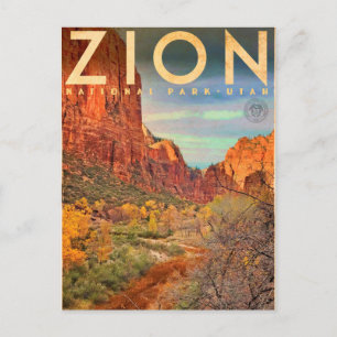 Antike Zion National Park Reise-Postkarte Postkarte