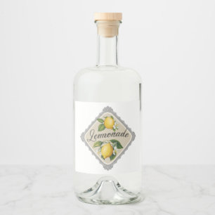 Antike Zitrone Alkoholflaschenetikett