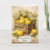 Antike Zitronenkiste Karte (Vorderseite)