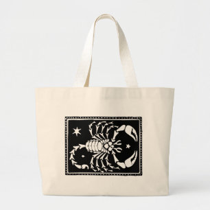 Antike Zodiaka Astrologische Skorpio-Tasche Jumbo Stoffbeutel