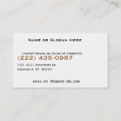 Antiken-Händler-Vintager Stamm der Schätze Visitenkarte (Rückseite)