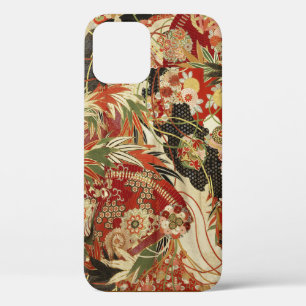 ANTIKEN JAPANISCHE BLUMEN Rot Grün Schwarz Floral Case-Mate iPhone Hülle