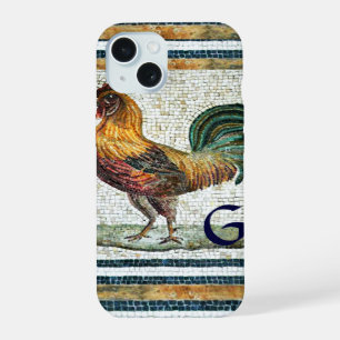 ANTIKEN RÖMISCHEN MOSAIKEN / HAHN-MONOGRAMM iPhone 15 HÜLLE