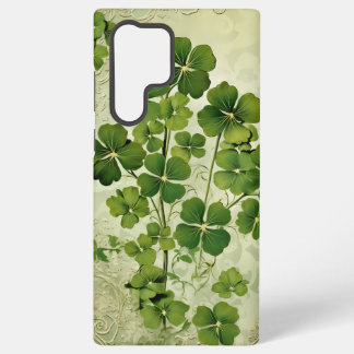 ANTIKEN SEHEN SCHATTEN VON GRÜNEN IRISCHEN KLEEBLÄ SAMSUNG GALAXY HÜLLE