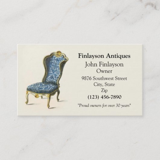 Antiken Visitenkarte (Vorderseite)