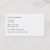 Antiken-Visitenkarten Visitenkarte (Rückseite)