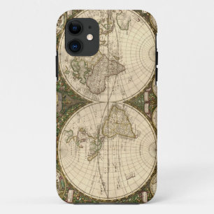 Antiken-Weltkarte 1660 durch Frederick de Wit Case-Mate iPhone Hülle