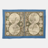Antiken-Weltkarte 1660 durch Frederick de Wit Handtuch (Horizontal)