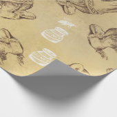 Antikenbären und -honig geschenkpapier (Ecke)