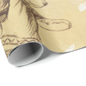 Antikenbären und -honig geschenkpapier (Rolleneckpunkt)