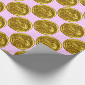 ANTIKENEULE lila Geschenkpapier (Ecke)