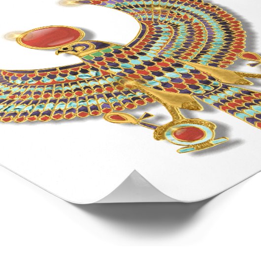 Antiker ägyptischer Falkenpektor Poster (Ecke)