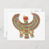 Antiker ägyptischer Falkenpektor Postkarte (Vorne/Hinten)