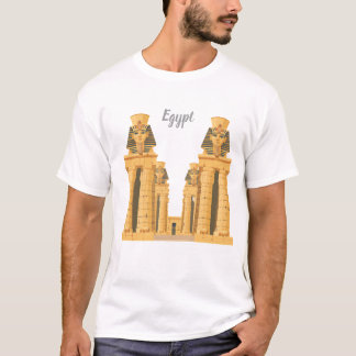 Antiker ägyptischer Tempel-Aufkleber T-Shirt