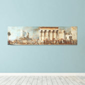 Antiker Ägyptischer Tempel Mauer - Historischer Ci Leinwanddruck (Insitu (Holzboden))