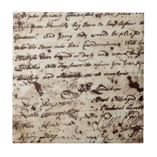 Antiker alter Brief Fliese