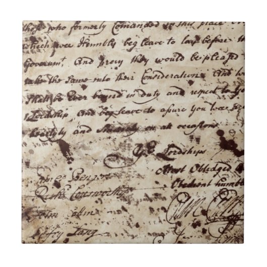 Antiker alter Brief Fliese (Vorderseite)