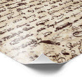 Antiker alter Brief Fotodruck (Ecke)