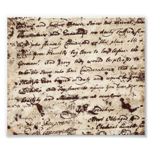 Antiker alter Brief Fotodruck (Vorne)