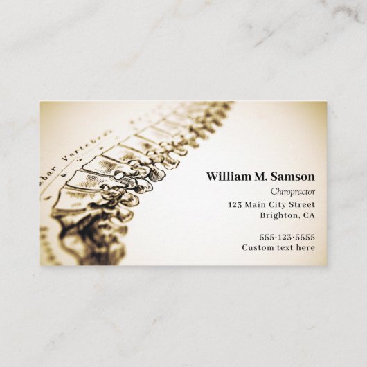 Antiker anatomischer Illustrator Visitenkarte (Rückseite)