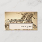 Antiker anatomischer Illustrator Visitenkarte (Vorderseite)