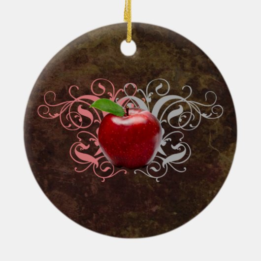 Antiker Apfel Keramikornament (Hinten)