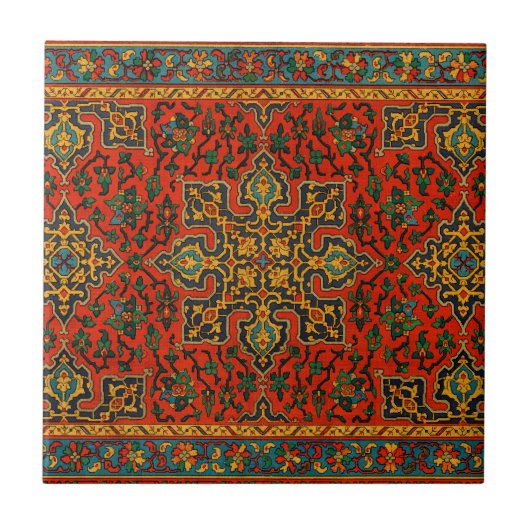 Antiker arabischer Teppichdruck Fliese (Vorderseite)