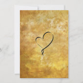 Antiker Art-Hochzeits-Zeitplan Einladung (Rückseite)