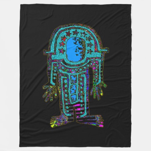 Antiker Astronaut Fleecedecke (Vorderseite)