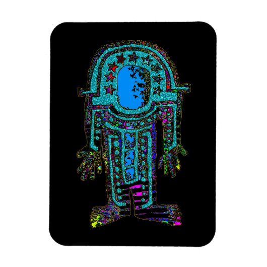 Antiker Astronaut Magnet (Vertikal)